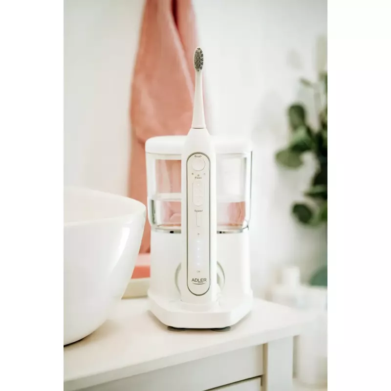 Zubná kefka Adler 2-in-1 vodná zubná niť Sonic Brush AD 2180w