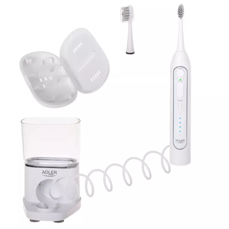 Zubná kefka Adler 2-in-1 vodná zubná niť Sonic Brush AD 2180w