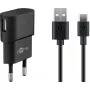 Interiérová nabíjačka GOOBAY 45298 – univerzálna USB 5V 1m, AC 100–240V, 5 W, čierna