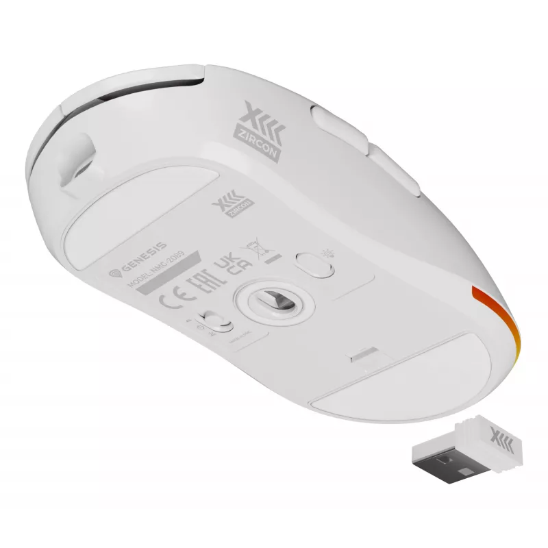 GENESIS Zircon XIII myš Gaming obojručná RF Wireless + USB Type-C optická 26000 DPI