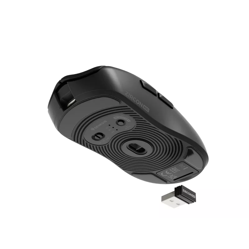 GENESIS Zircon 500 myš Gaming pravácka RF Wireless + Bluetooth + USB Type-C optická 10000 DPI