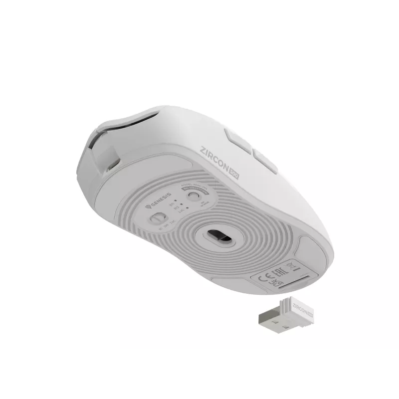 GENESIS Zircon 500 myš Gaming pravácka RF Wireless + Bluetooth + USB Type-C optická 10000 DPI