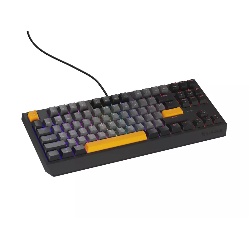 Genesis Thor 230 TKL drôtová mechanická herná klávesnica, US, Anchor Gray Negative, Outemu Red