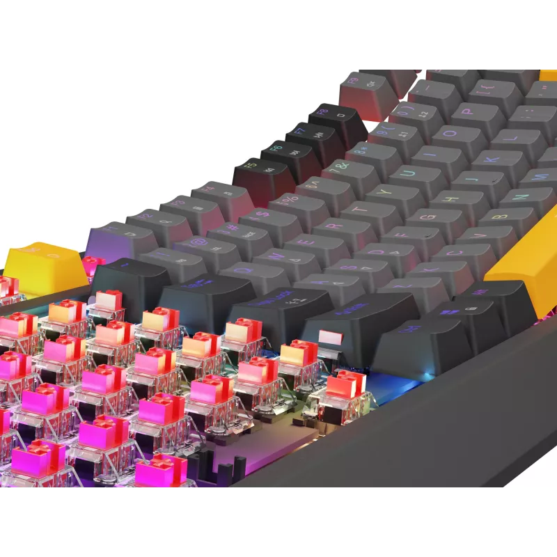Genesis Thor 230 TKL drôtová mechanická herná klávesnica, US, Anchor Gray Negative, Outemu Red