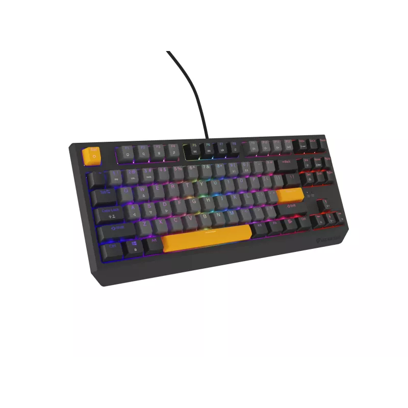 Genesis Thor 230 TKL drôtová mechanická herná klávesnica, US, Anchor Gray Negative, Outemu Red