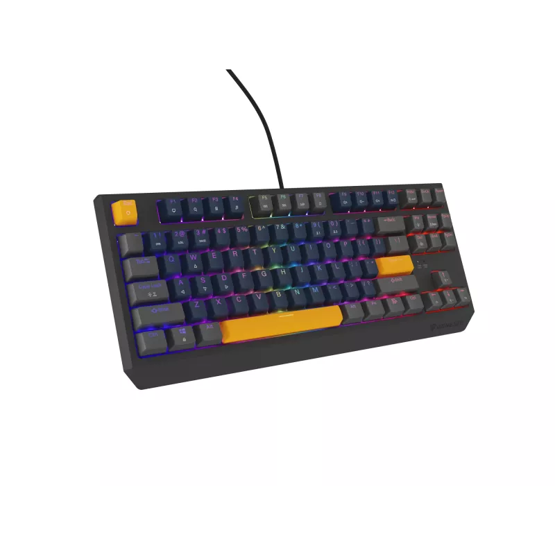 GENESIS THOR 230 TKL klávesnica Gaming USB + RF Wireless + Bluetooth QWERTY čierna, modrá, sivá, oranžová