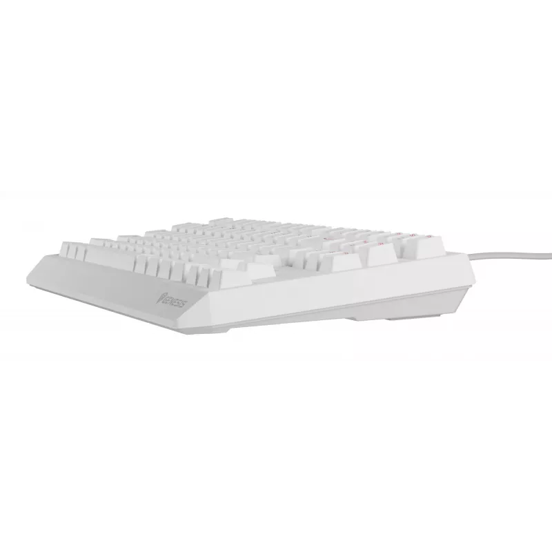 Tenkeyless herná klávesnica GENESIS Thor 230 TKL — USB, RF Wireless, Bluetooth, QWERTY, biela
