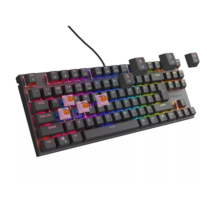 GENESIS Thor 303 TKL klávesnica Gaming USB QWERTY US International čierna