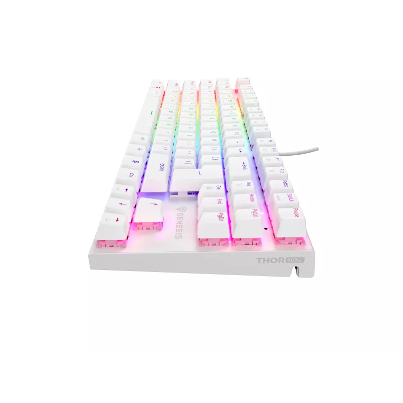 GENESIS Thor 303 TKL klávesnica Gaming USB QWERTY US International biela