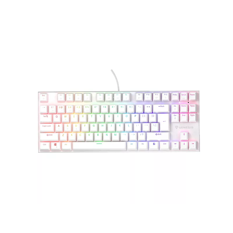 GENESIS Thor 303 TKL klávesnica Gaming USB QWERTY US International biela