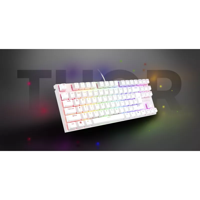 GENESIS Thor 303 TKL klávesnica Gaming USB QWERTY US International biela