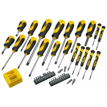 Ručná sada skrutkovačov STANLEY STHT0-62113 s krížovými, Robertson a Torx hrotmi, magnetickými hrotmi, ergonomickými rukoväťami