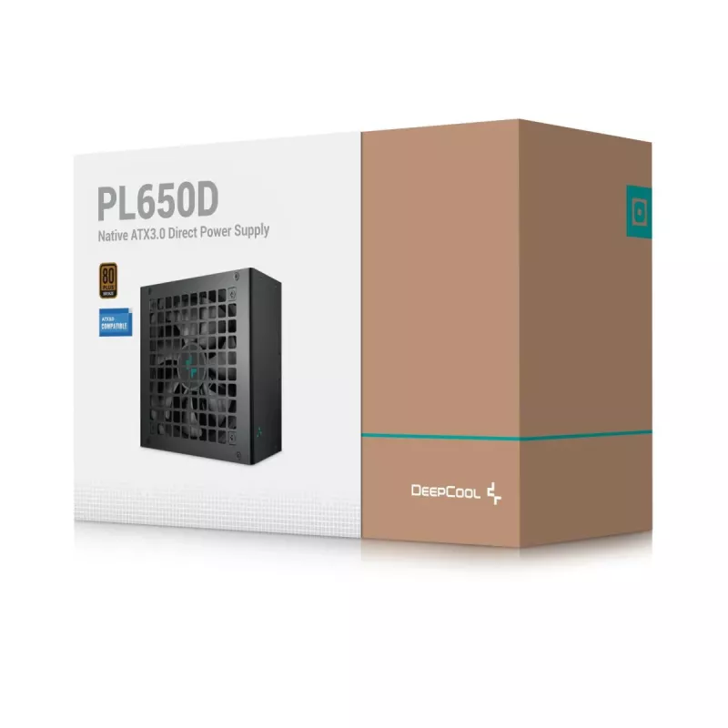 DEEPCOOL Pl650d napájací zdroj 650 W 20+4 Pin ATX - čierny