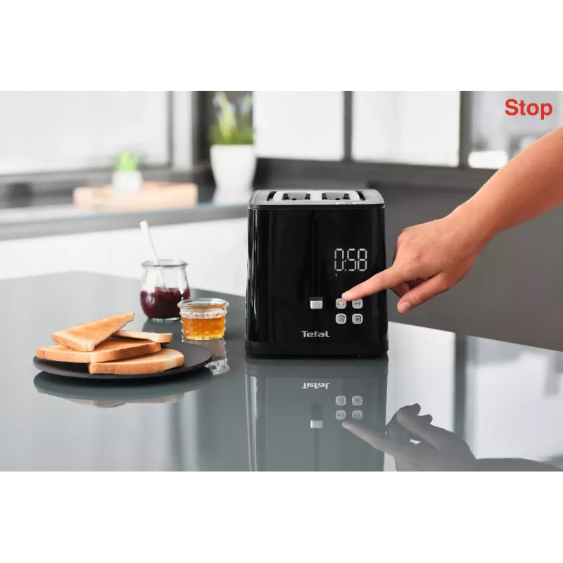 Hriankovač Tefal TT6408 — 2 plátky, 850 W, čierny