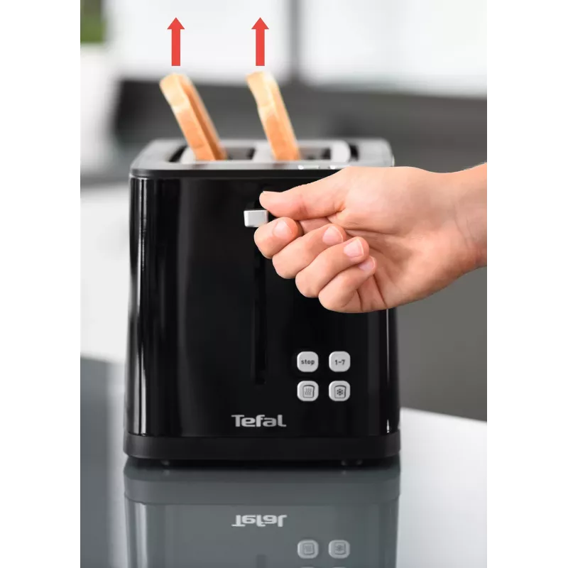 Hriankovač Tefal TT6408 — 2 plátky, 850 W, čierny