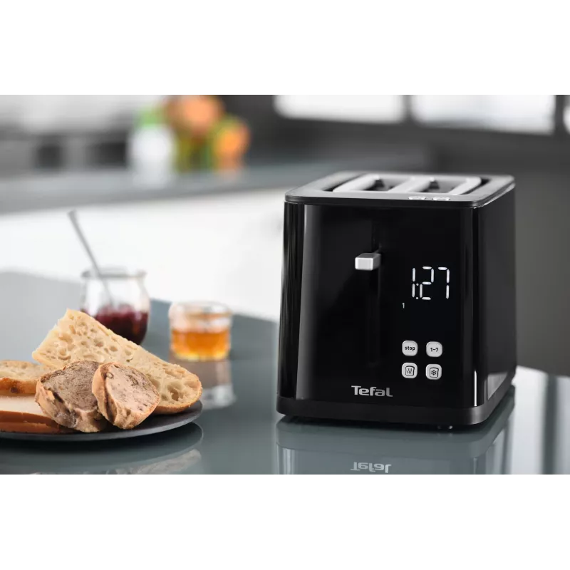 Hriankovač Tefal TT6408 — 2 plátky, 850 W, čierny