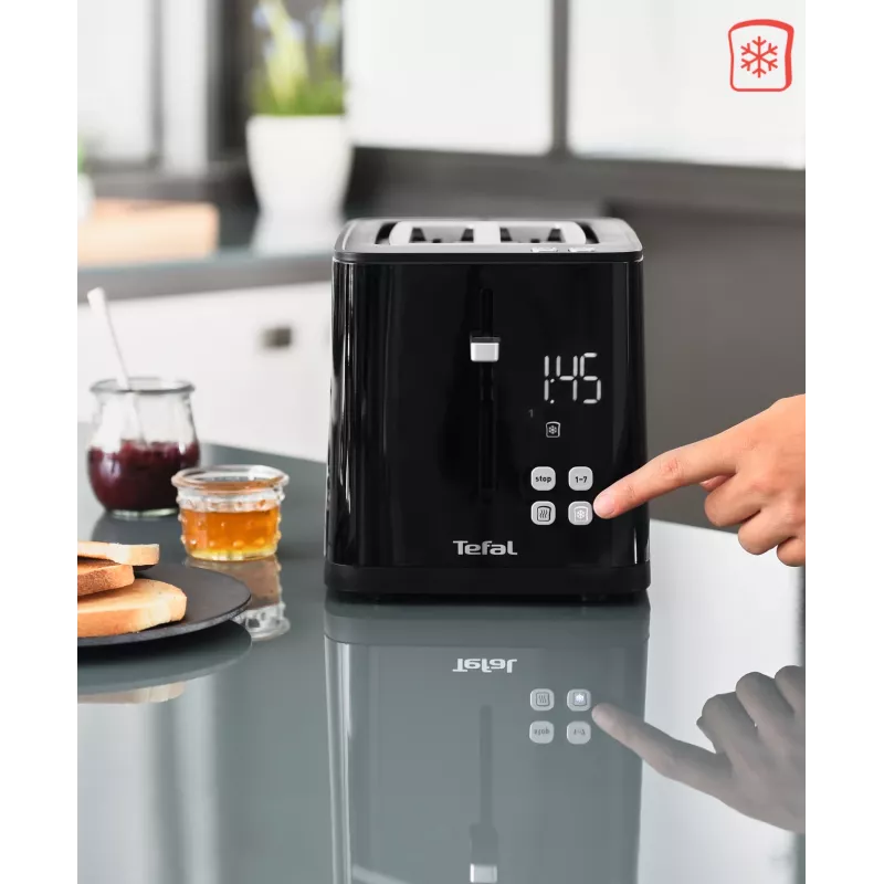 Hriankovač Tefal TT6408 — 2 plátky, 850 W, čierny