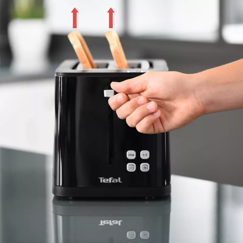 Hriankovač Tefal TT6408 — 2 plátky, 850 W, čierny