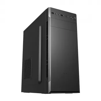 PC skriňa FSP CMT160 Midi Tower čierna — podporuje ATX/µATX/ITX, 1×3.5