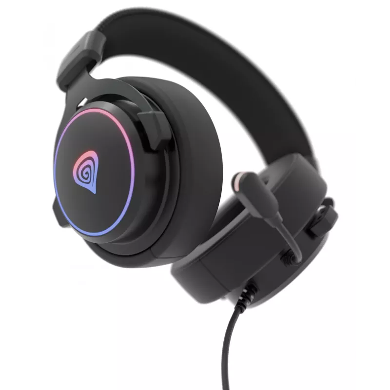 GENESIS Neon 764 Headset káblový gaming headset s hlavovým mostom USB Type-A čierny