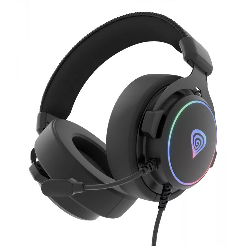 GENESIS Neon 764 Headset káblový gaming headset s hlavovým mostom USB Type-A čierny