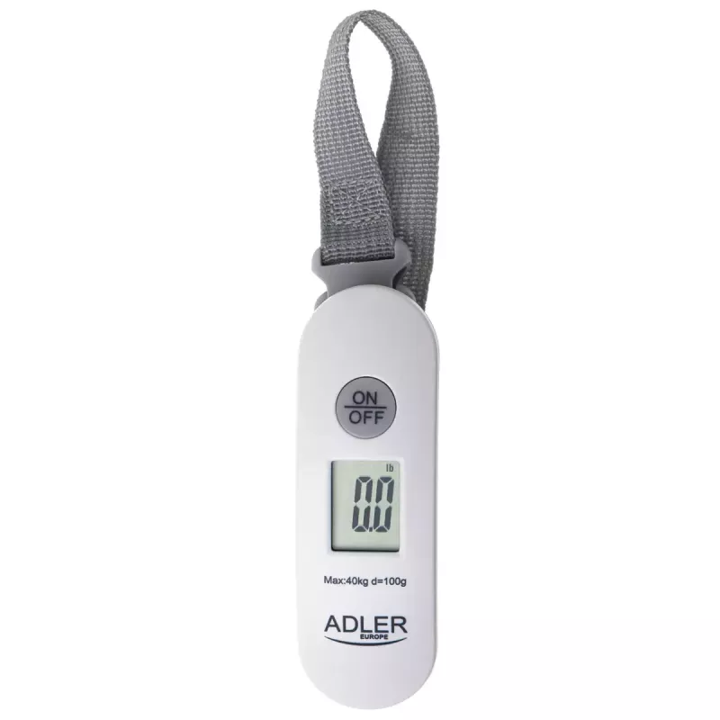 Váha na batožinu Adler AD 8189 – max. 40 kg, presnosť 100 g, biela