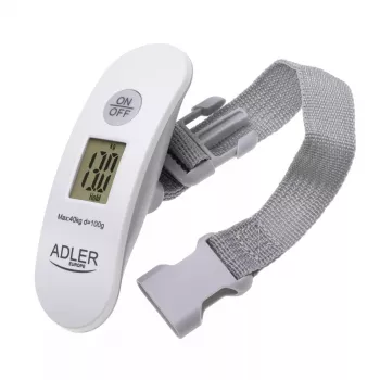 Batožinová váha Adler AD 8189 – max. 40 kg, presnosť 100 g, biela