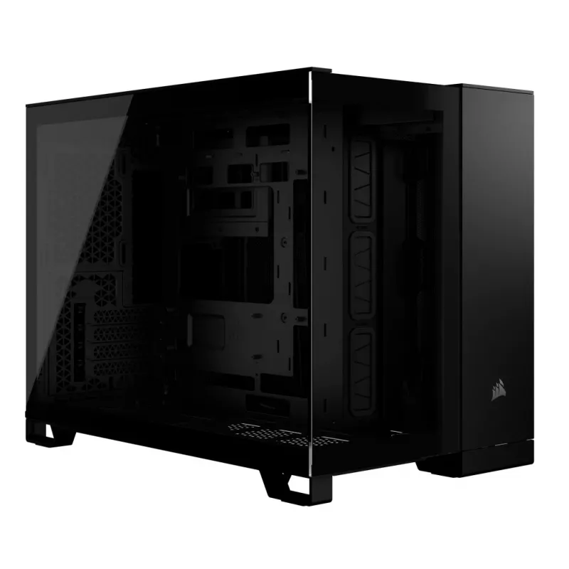 PC skriňa CORSAIR 2500D AIRFLOW Midi Tower čierna — ATX/Micro ATX, podpora 280 mm predného radiátora, USB-A x2, USB-C x1
