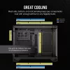 PC skriňa CORSAIR 2500D AIRFLOW Midi Tower čierna — ATX/Micro ATX, podpora 280 mm predného radiátora, USB-A x2, USB-C x1