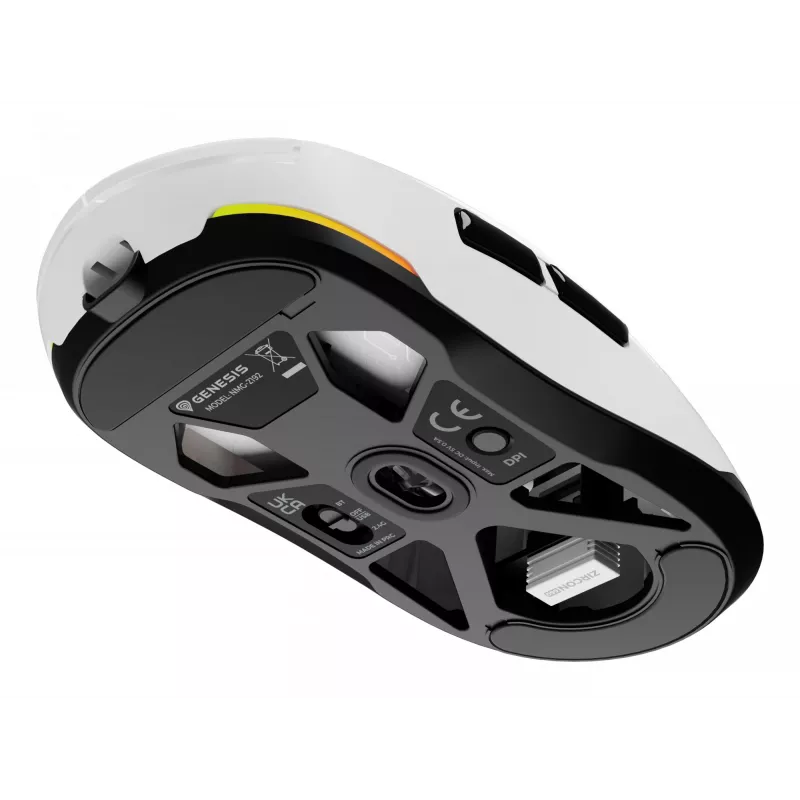 GENESIS Zircon 660 myš herná pravá RF Wireless + Bluetooth + USB Type-A optická 12000 DPI