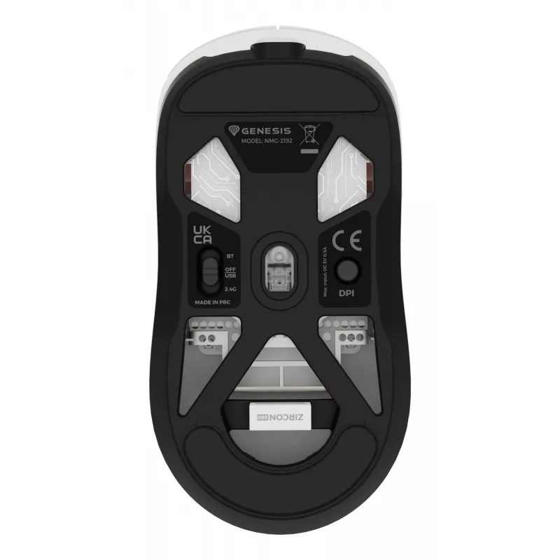 GENESIS Zircon 660 myš herná pravá RF Wireless + Bluetooth + USB Type-A optická 12000 DPI