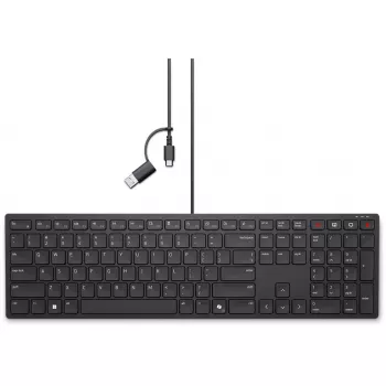 DELL KB525C kancelárska USB QWERTY US International klávesnica, čierna
