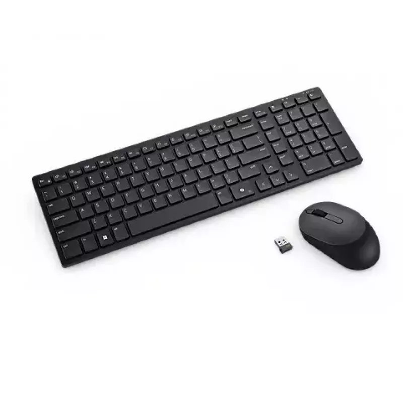 DELL KM555 tichá klávesnica myš v balení univerzálna RF Wireless + Bluetooth QWERTY US International čierna
