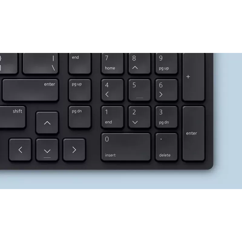 DELL KM555 tichá klávesnica myš v balení univerzálna RF Wireless + Bluetooth QWERTY US International čierna