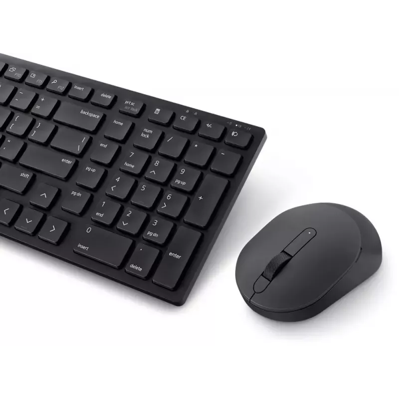 DELL KM555 tichá klávesnica myš v balení univerzálna RF Wireless + Bluetooth QWERTY US International čierna