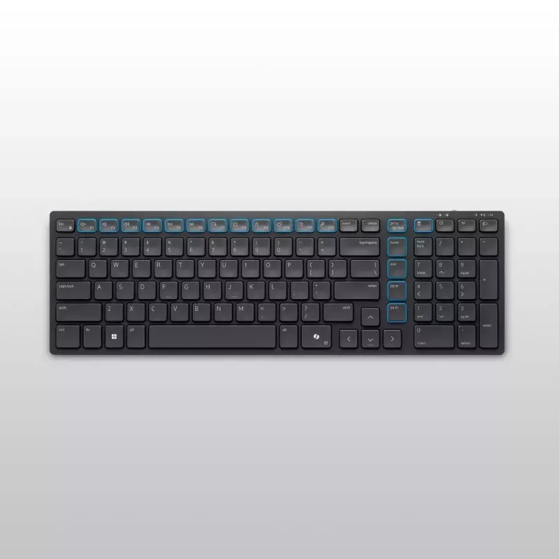 DELL KM555 tichá klávesnica myš v balení univerzálna RF Wireless + Bluetooth QWERTY US International čierna