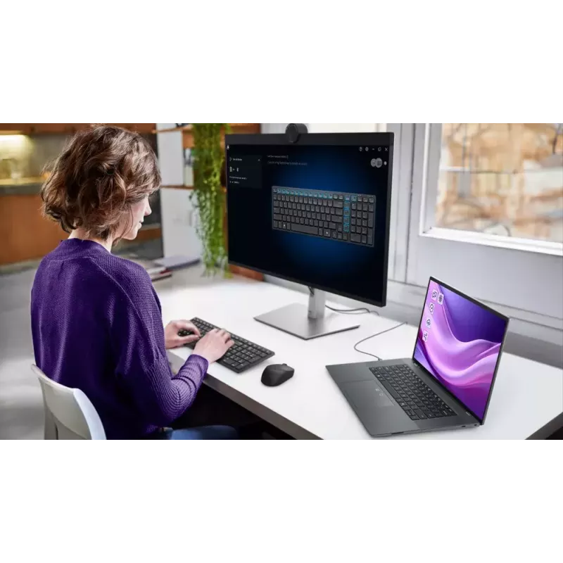 DELL KM555 tichá klávesnica myš v balení univerzálna RF Wireless + Bluetooth QWERTY US International čierna