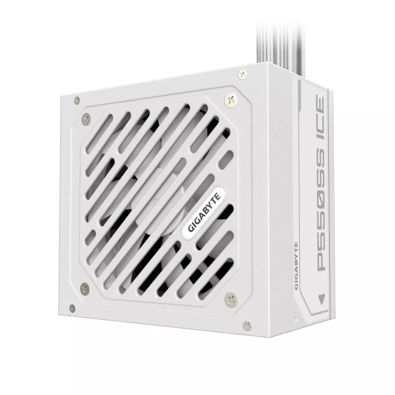 GIGABYTE P550SS ICE napájací zdroj - PCIe 5.0, 80 PLUS Silver, 120mm ventilátor, ATX 3.0 kompatibilný, EU konektor