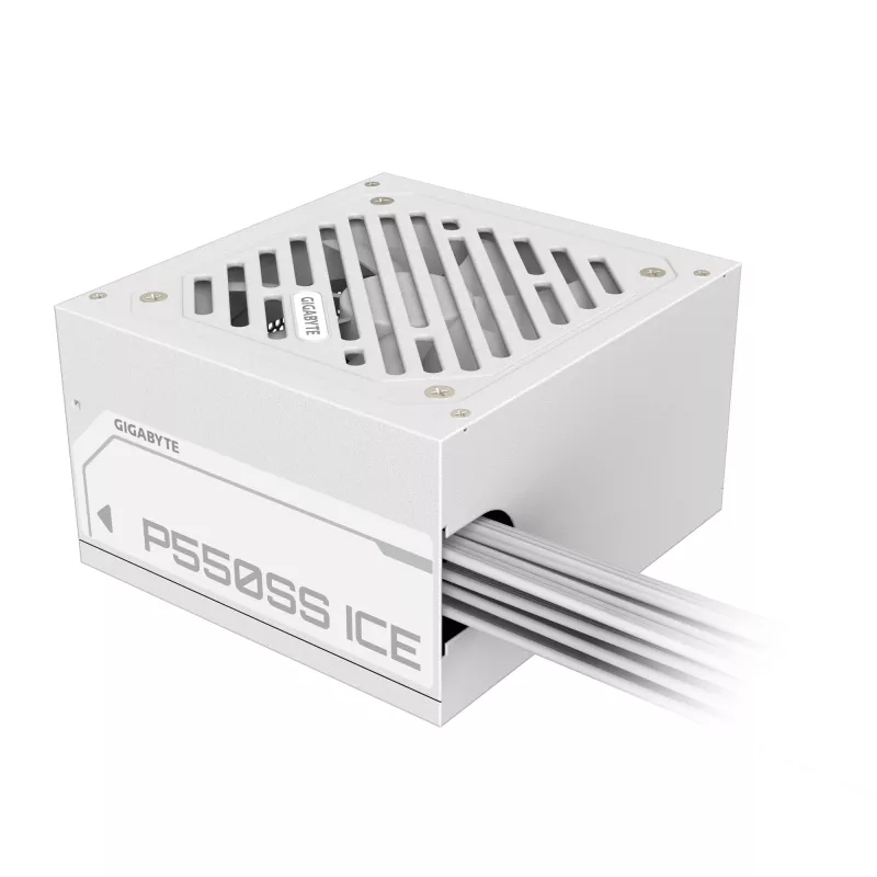 GIGABYTE P550SS ICE napájací zdroj - PCIe 5.0, 80 PLUS Silver, 120mm ventilátor, ATX 3.0 kompatibilný, EU konektor