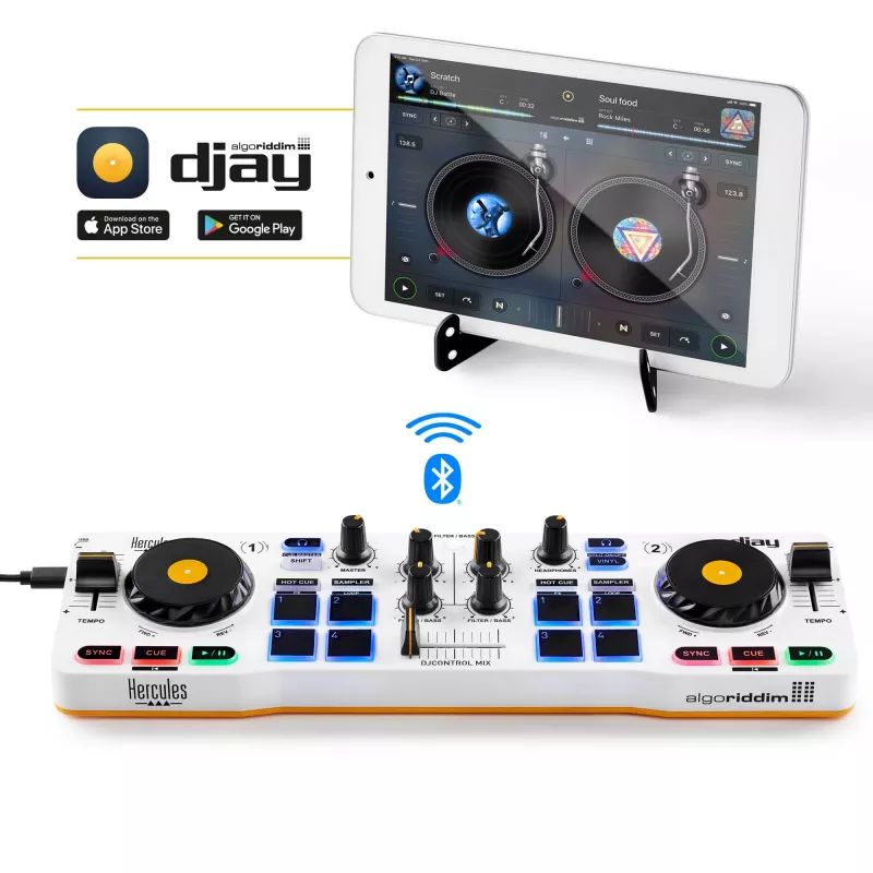 Hercules 4780921 DJ kontrolér 2 kanály čierna, biela, žltá