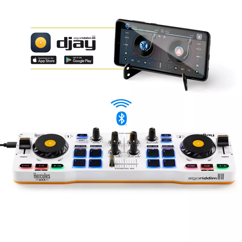 Hercules 4780921 DJ kontrolér 2 kanály čierna, biela, žltá