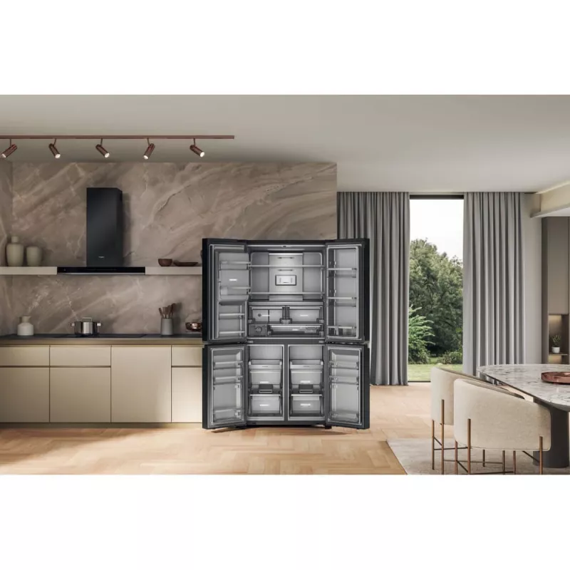 Whirlpool WQ9I FO2BX EF Side-by-Side chladnička voľne stojaca 592 L čierna