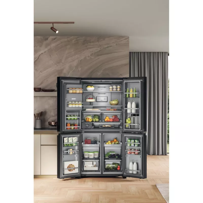 Whirlpool WQ9I FO2BX EF Side-by-Side chladnička voľne stojaca 592 L čierna