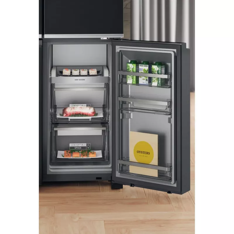 Whirlpool WQ9I FO2BX EF Side-by-Side chladnička voľne stojaca 592 L čierna