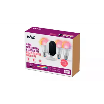 WiZ Home-Überwachungs-Starterkit, Smart osvetľovacia súprava, Wi-Fi/Bluetooth, biela, Wi-Fi 4 (802.11n), 802.11b, 802.11g, WPA2, WPA3, LED