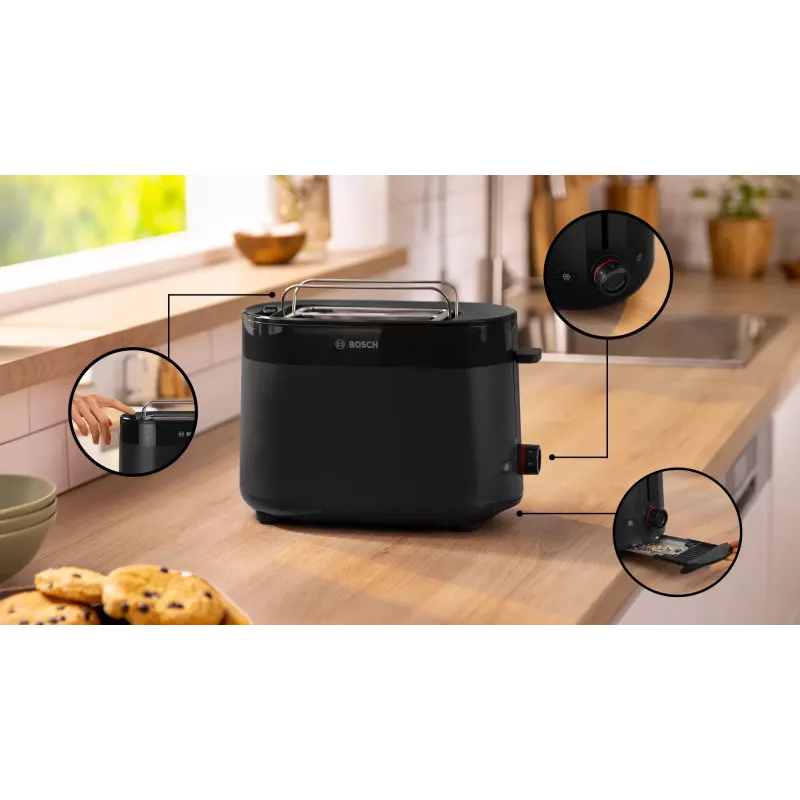 Bosch TAT2M123 hriankovač 6 2 plátky 950 W čierny