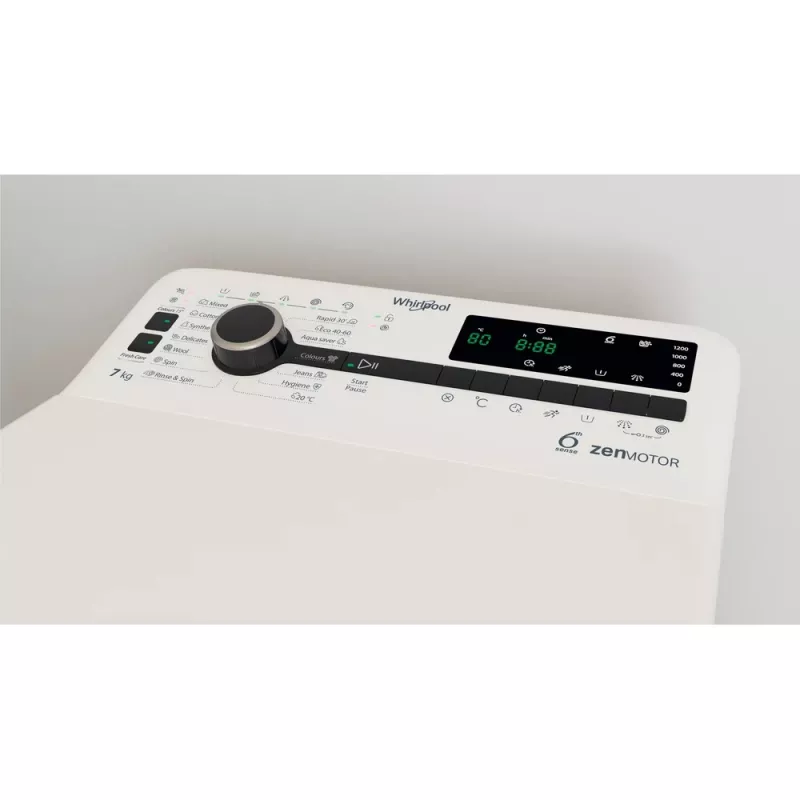 Whirlpool TDLRB 7232BS EU práčka s horným plnením 7 kg 1151 ot/min biela