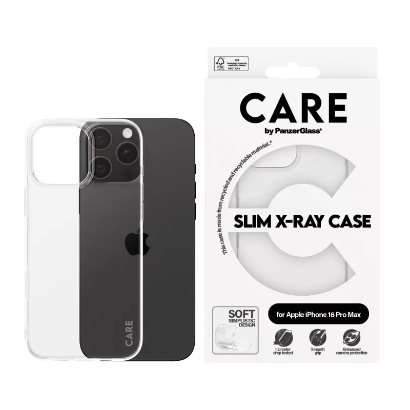 PanzerGlass CARE™ by ® X-Ray puzdro iPhone 16 Pro Max, puzdro, Apple, Apple - iPhone 16 Pro Max, transparentné