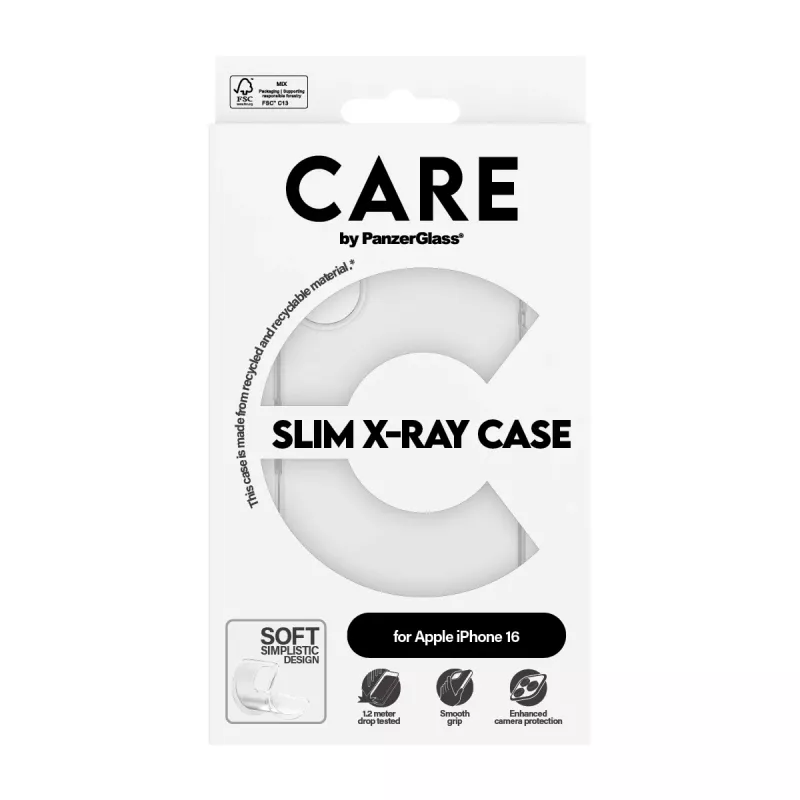 PanzerGlass CARE™ by ® X-Ray puzdro iPhone 16, puzdro, Apple, Apple - iPhone 16, transparentné