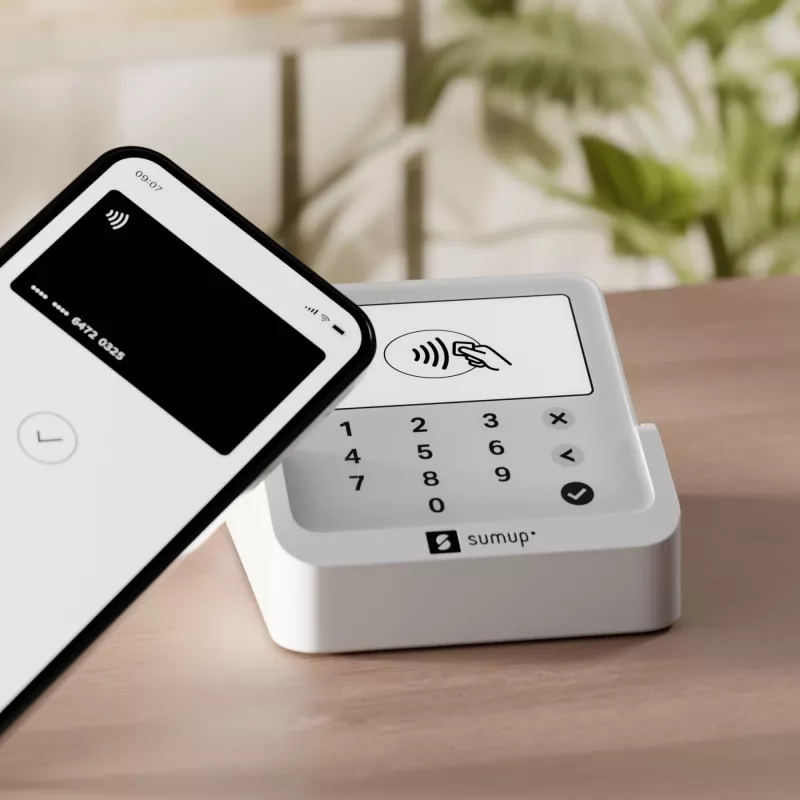 SumUp Solo Lite & Charging Station inteligentná čítačka kariet batéria biela